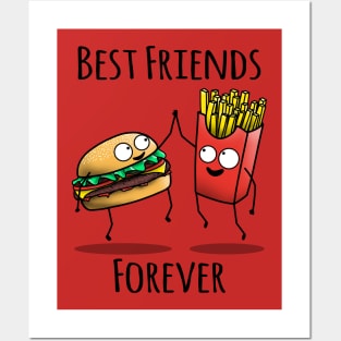 Cheeseburger and Fries BFF Posters and Art